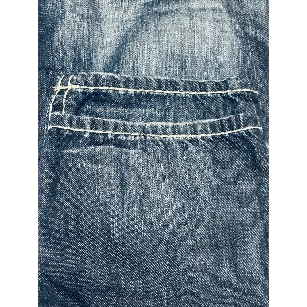 MEK Denim Jeans Mens 30x34 Tetoman Straight Leg Western Rock Rodeo Big Pockets